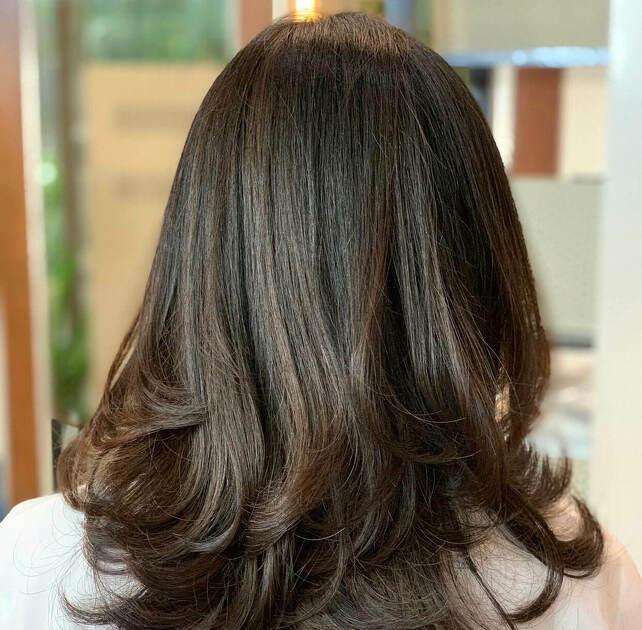 Haircut + Davines hair color + Davines Mask Hair Treatment- Medium (up to 100ml)