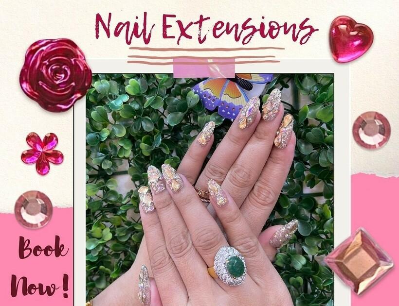 Acrylic Nail Extensions, Custom Shape + Length
